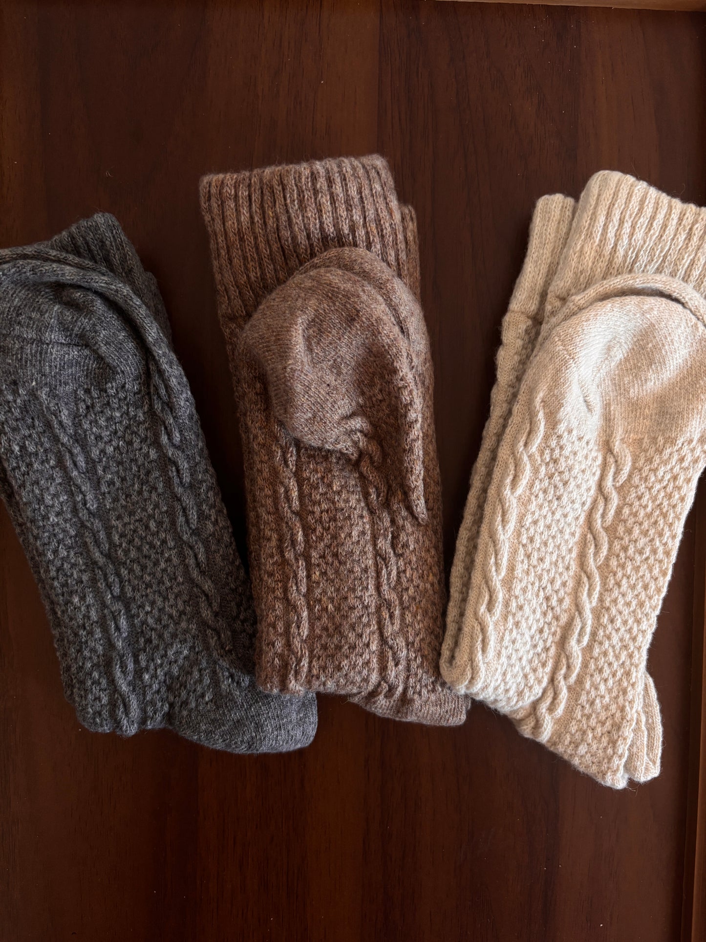 chaussettes tricotées torsadées pour les femmes lot de 3