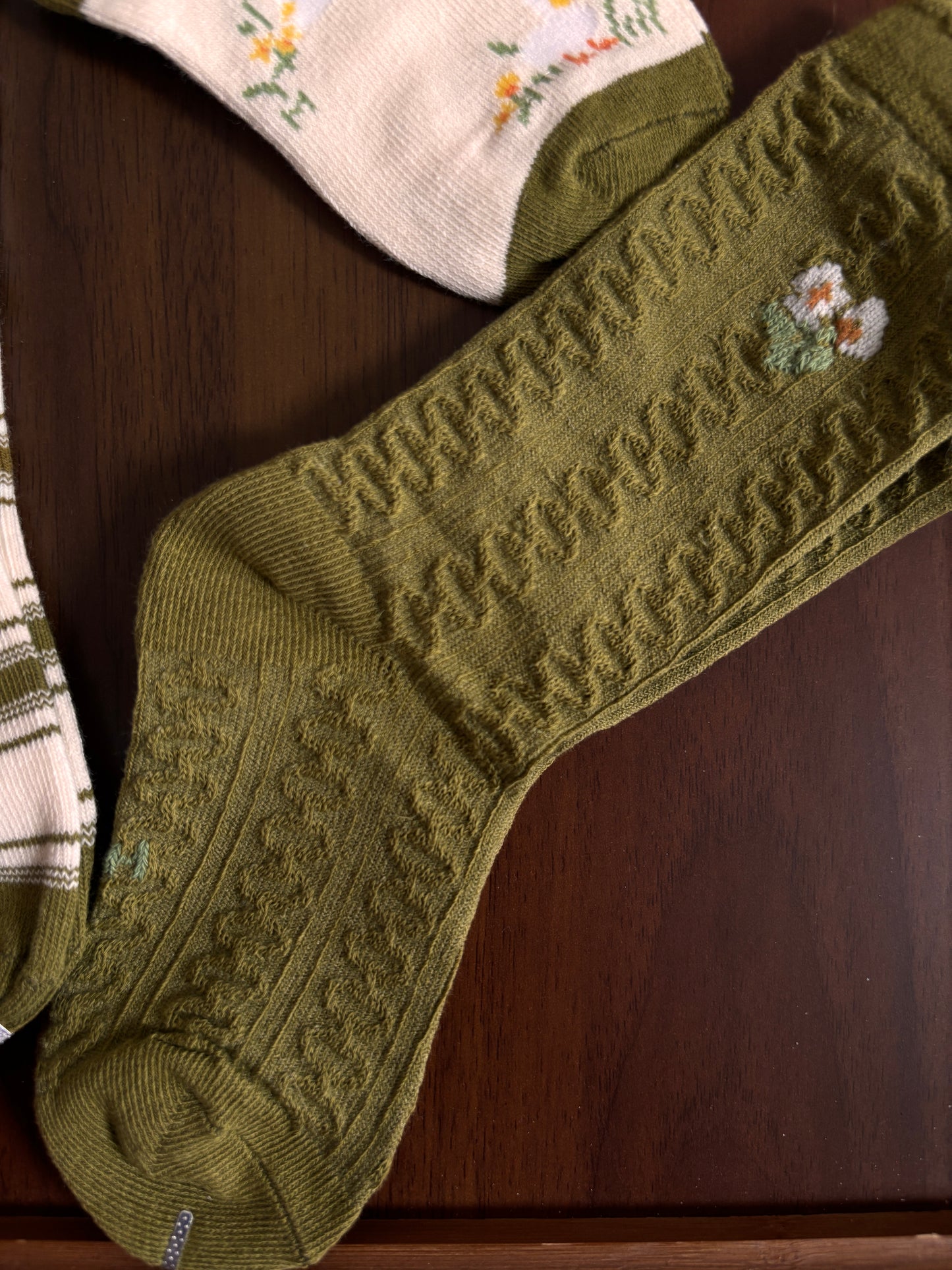 chaussettes caneton vert fille lot de 3