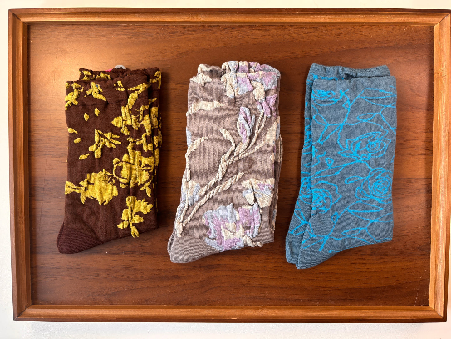 chaussettes adultes les fleurs de givre lot de 3