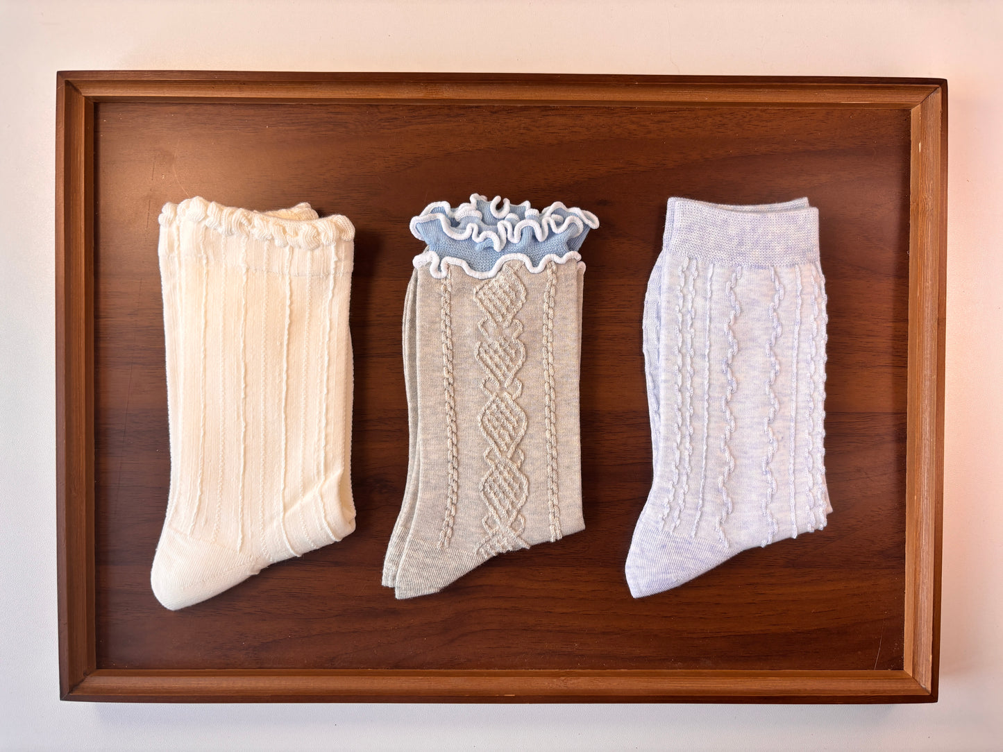 chaussettes adultes pensées bleues lot de 3