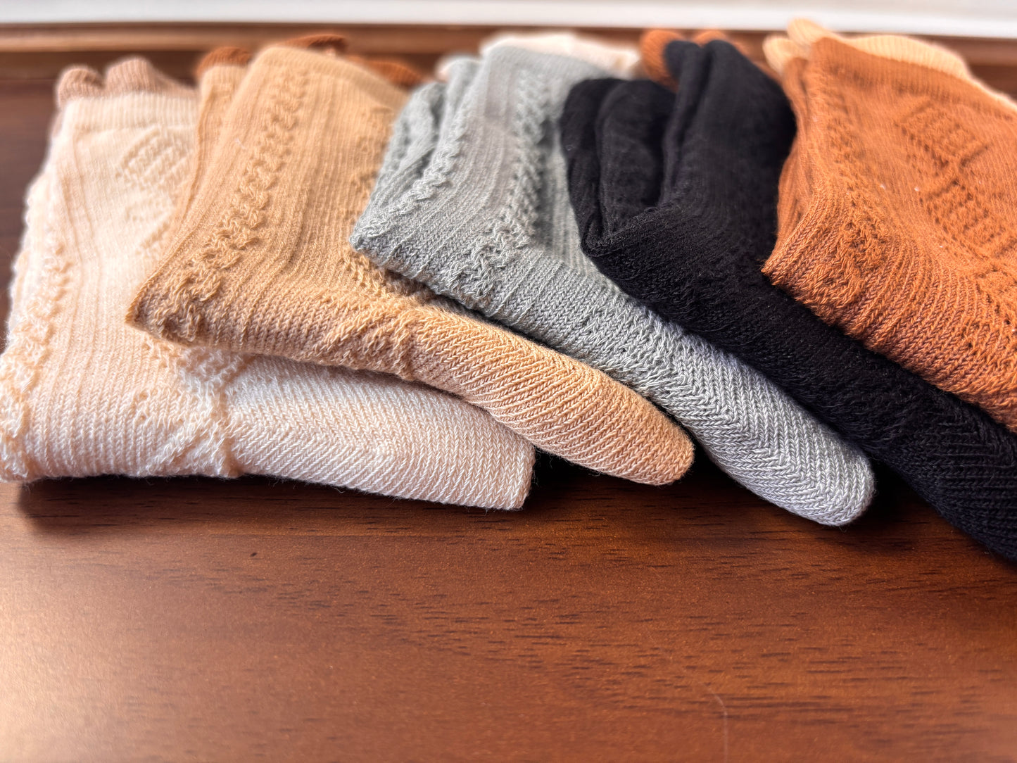 chaussettes enfants vintage couleur lot de 5