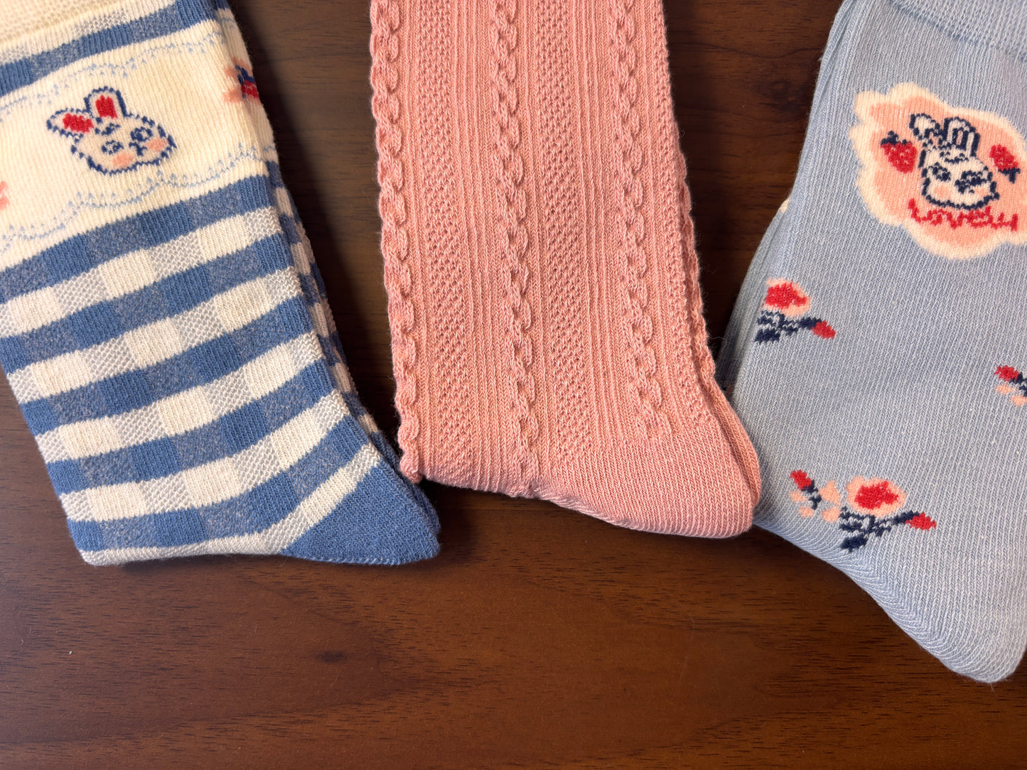 chaussettes enfants lapin et peinture lot de 3