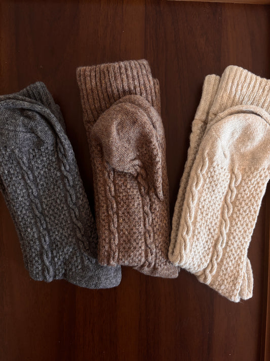 chaussettes tricotées torsadées pour les femmes lot de 3