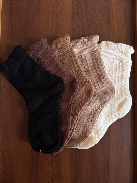 chaussettes ton sobre fille lot de 5