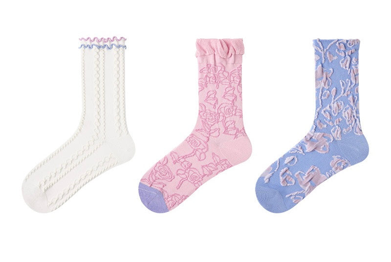 chaussettes adultes printemps triomphant lot de 3
