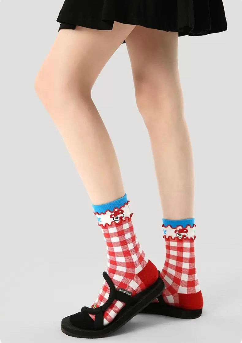 chaussettes adultes chaton rouge lot de 3