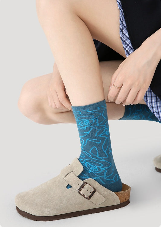 chaussettes adultes les fleurs de givre lot de 3