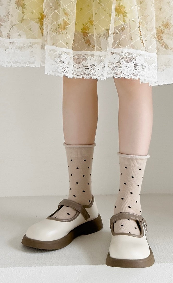 chaussettes enfants à pois lot de 5