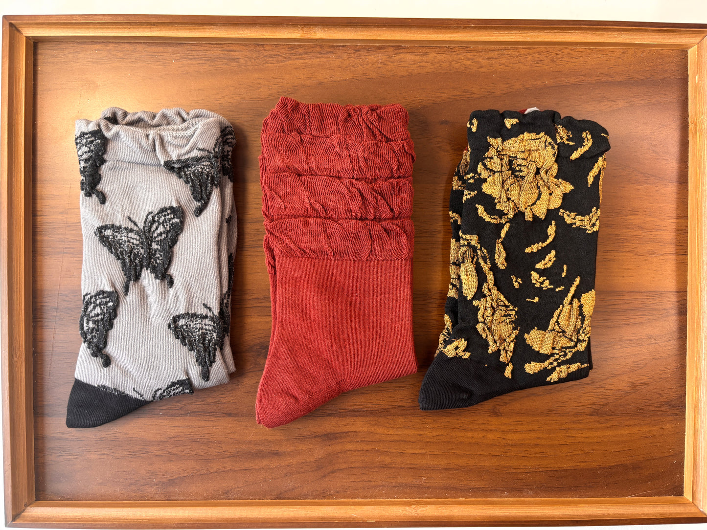 chaussettes adultes papillons dansants lot de 3