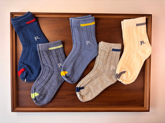 chaussettes enfants caractère R lot de 5