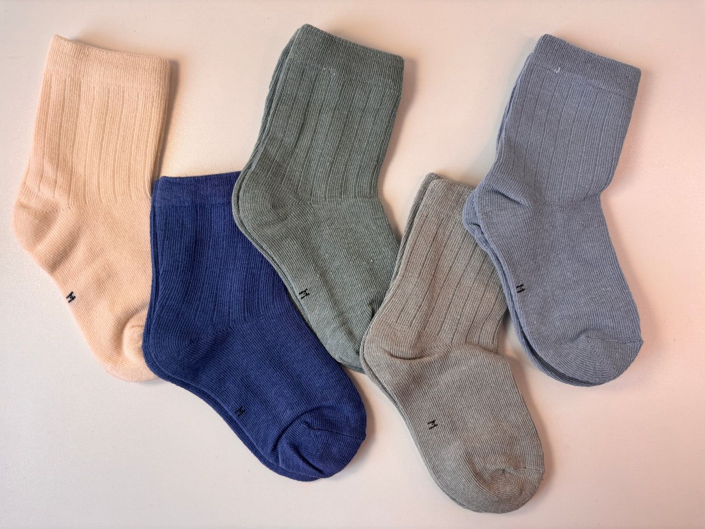 chaussettes enfants rayure bleu lot de 5