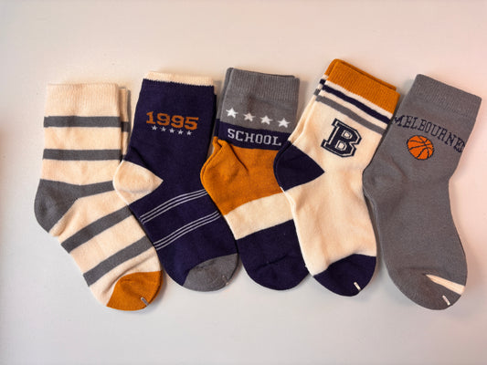 chaussettes enfants basketball lot de 5