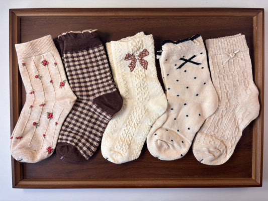 chaussettes enfants l'histoire des roses lot de 5