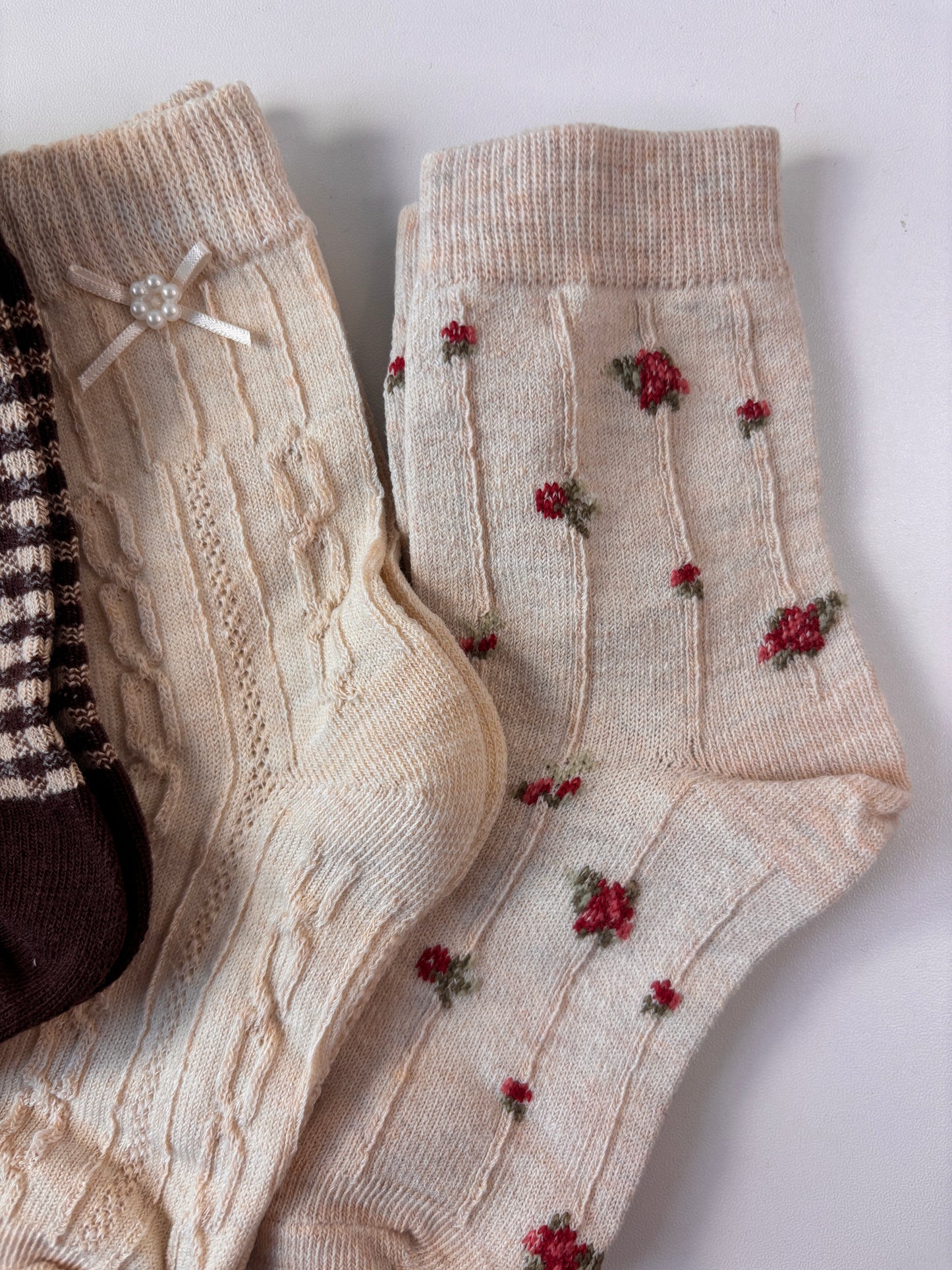 chaussettes enfants l'histoire des roses lot de 5
