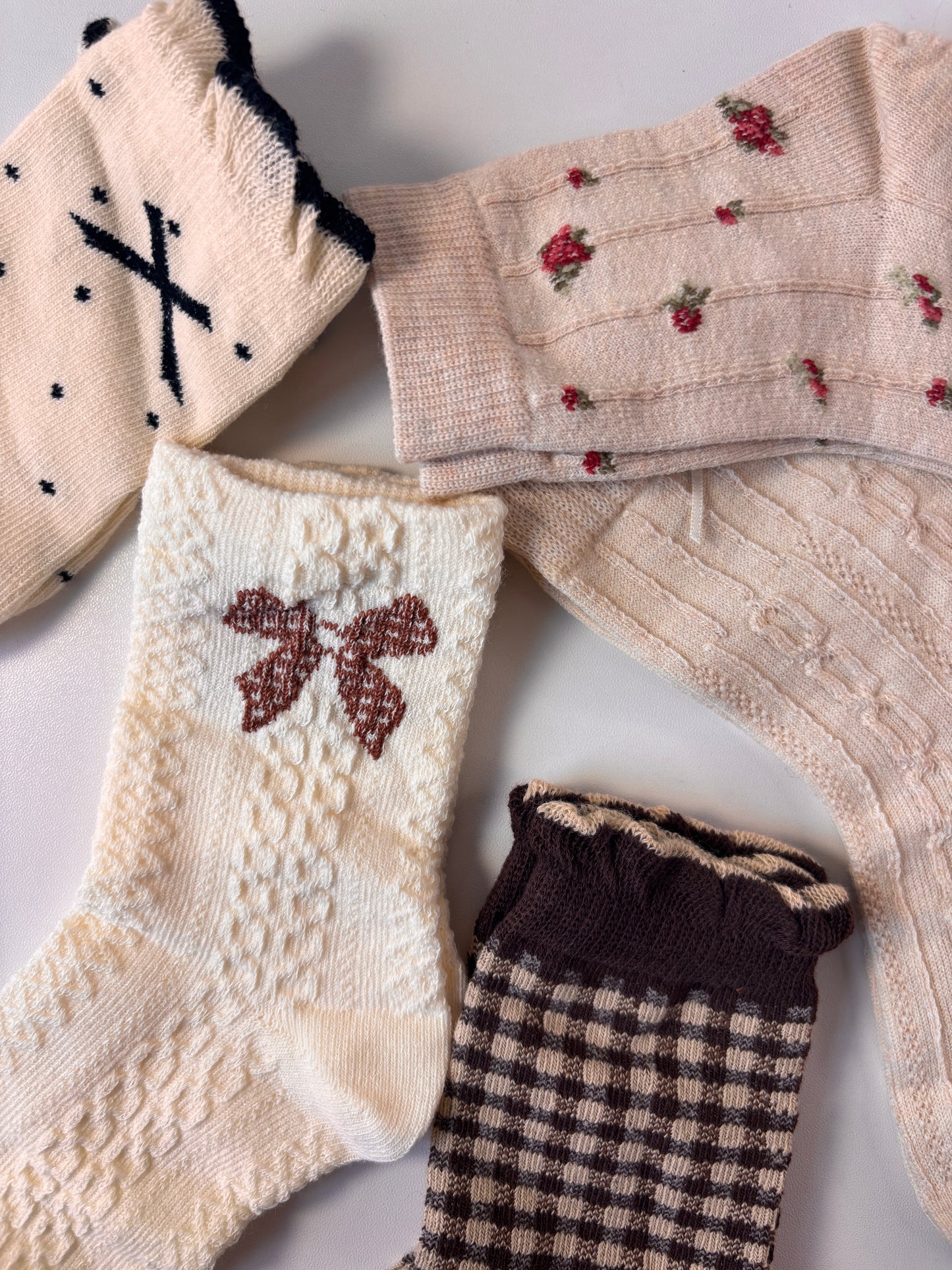 chaussettes enfants l'histoire des roses lot de 5