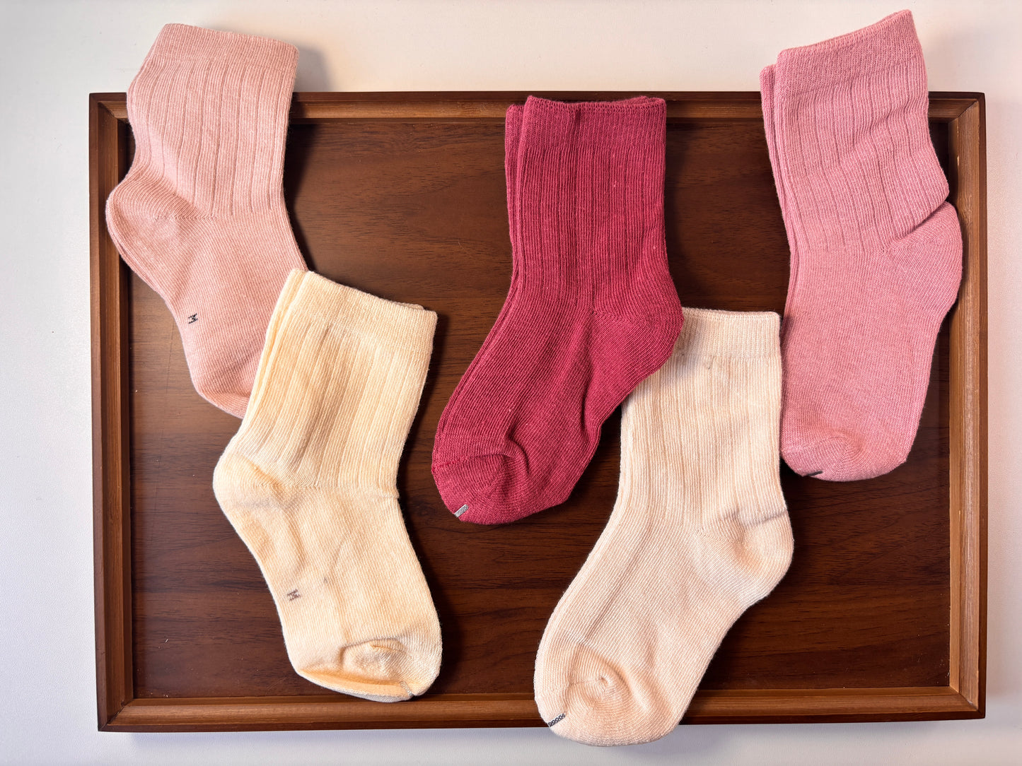 chaussettes enfants rayure rose lot de 5