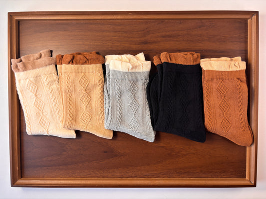 chaussettes enfants vintage couleur lot de 5