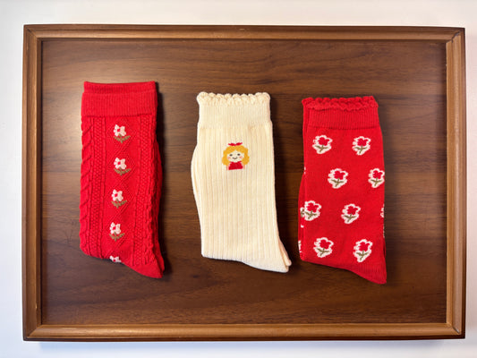 chaussettes enfants la fillette lot de 3