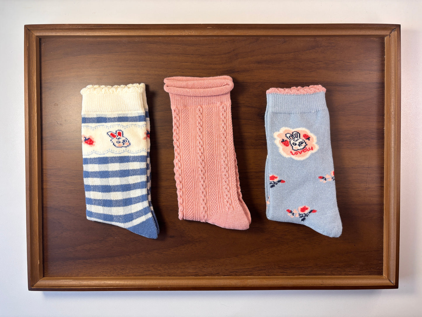 chaussettes enfants lapin et peinture lot de 3